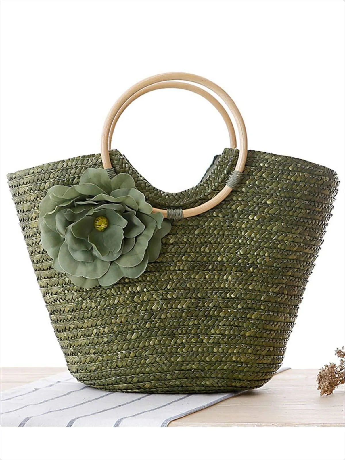 Women's Fashion Flower Embellished Bohemian Handbag