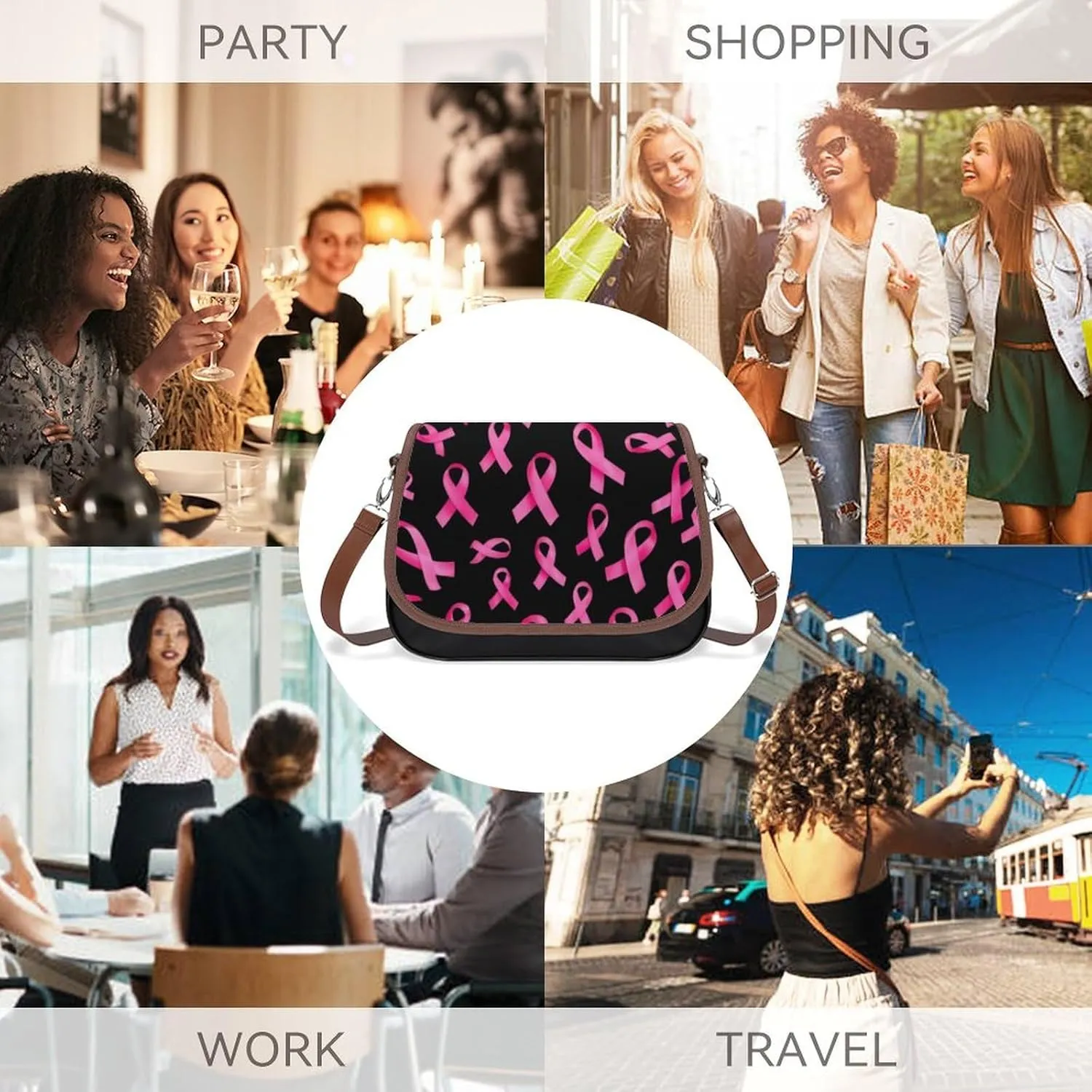 Women's Lightweight Crossbody Bag With Detachable Shoulder Strap For Daily Use