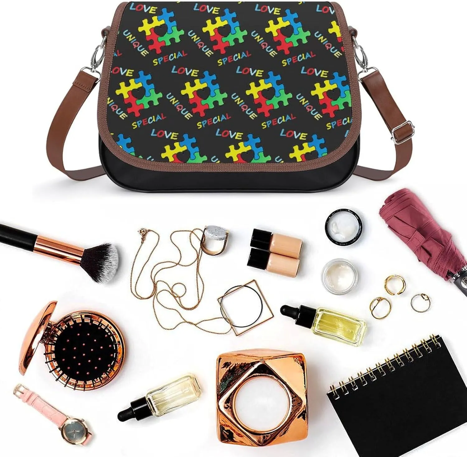 Women's Lightweight Crossbody Bag With Detachable Shoulder Strap For Daily Use