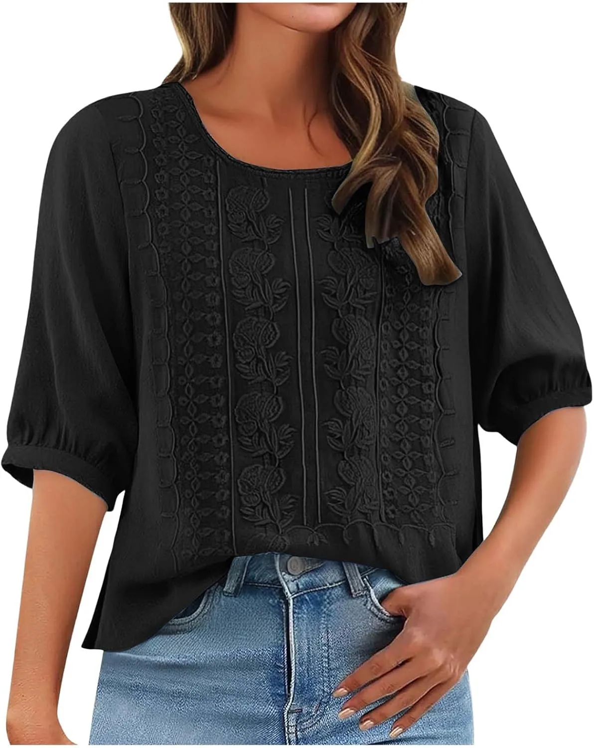 Women's Linen Blouse Tops Summer Shirts Loose Casual Work Tops Blouses Cotton Blouse Linen Shirt Roll Up Sleeve
