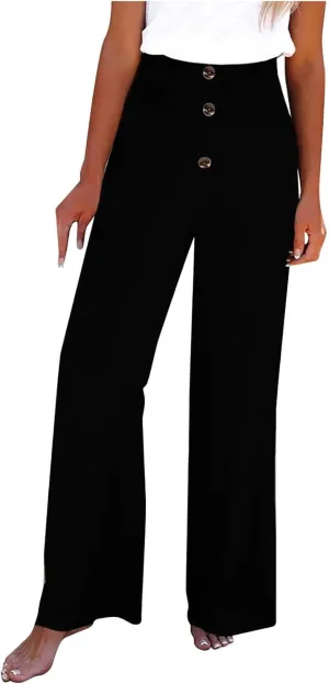 Women's Linen Summer Palazzo Pants Lounge Loose Paperbag Waist Trousers Solid Comfy Pants Summer Outfits 2025 Trendy
