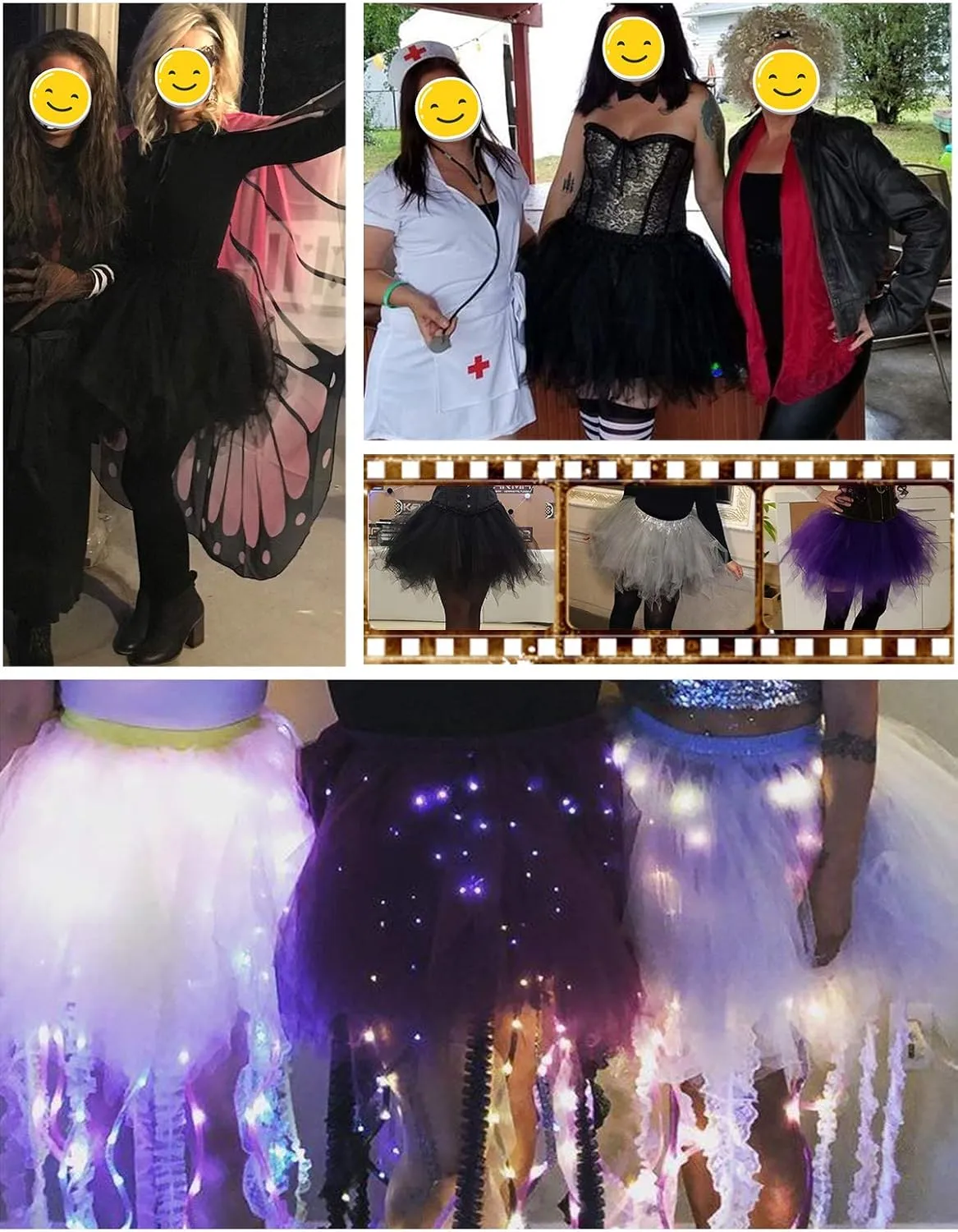 Women's Mini Tulle Skirt 1950s Vintage Adult Ballet Tutu Skater Skirt for Cosplay Party