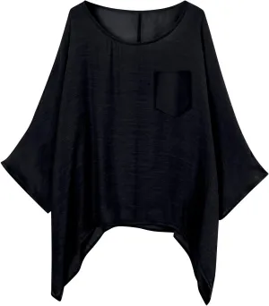 Womens Plus Size Cotton Linen Shirts Elegant 3/4 Sleeve Round Neck Summer Cape Blouses Casual Loose Fit Tunic Tops