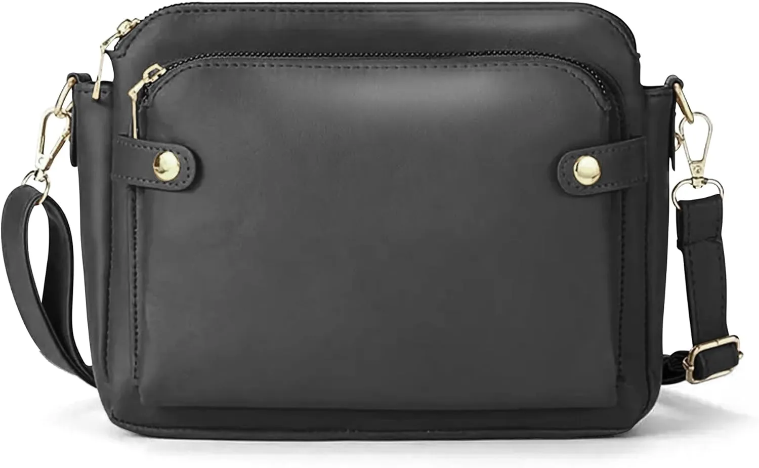 Women's PU Leather Three-Layer Crossbody Shoulder Bag - Stylish, Durable, Multi-Compartment Handbag for Everyday Use