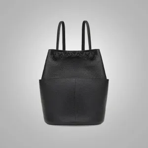 Women's Small 8-Knot Pebbled Leather Convertible Backpack
