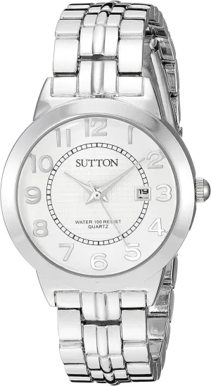 Women's SU/1003SVSV Date Function Easy to Read Silver-Tone Bracelet Watch
