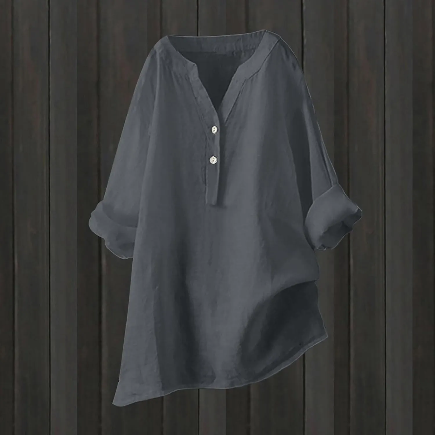 Womens Tops 2025 Button Down Blouse Long Sleeve Tunic Tops Plus Size Cotton Linen Shirts Vacation Beach Clothes