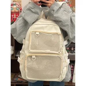Women's Transparent Bar Badge Cartoon Two-dimensional Comic Backpacks