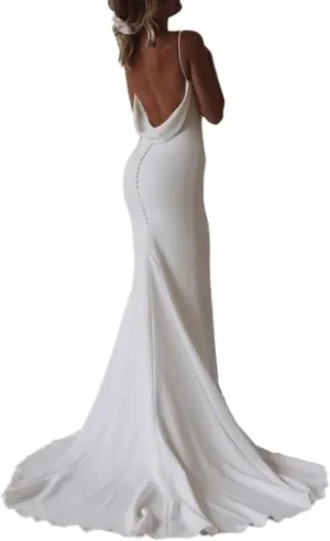 Women's Tulle Lace Beach Wedding Dresses for Bride 2025 Chiffon Boho/Bohemian Bridal Wedding Gown VT060Style13