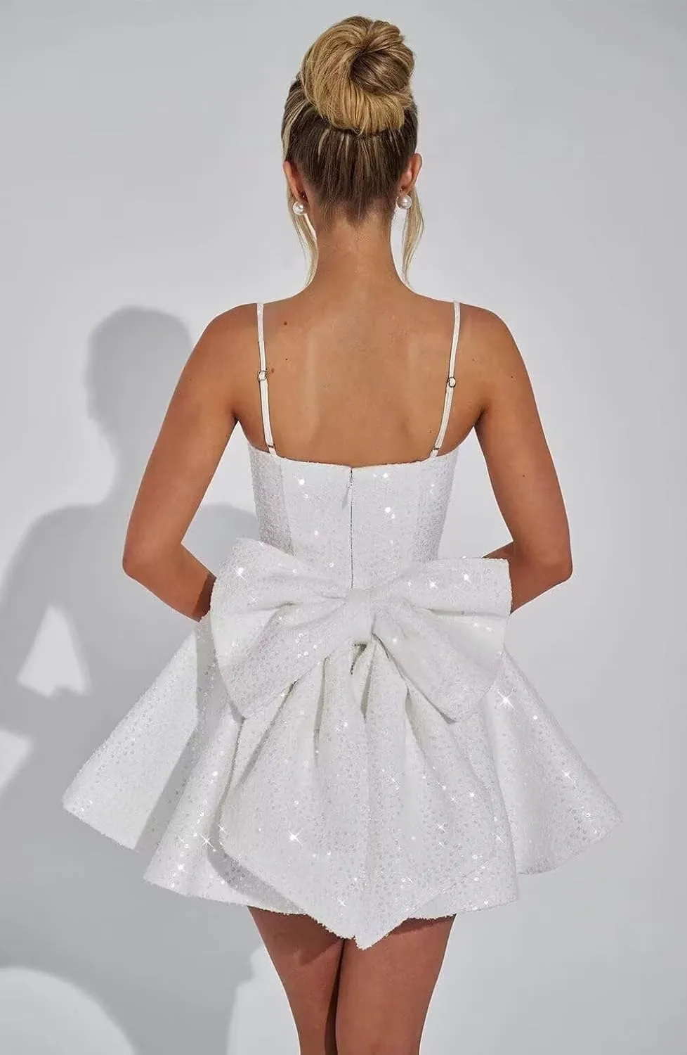Women's Tulle Sequin Prom Dress A Line Short Cocktail Dress Mini Homecoming Dresses