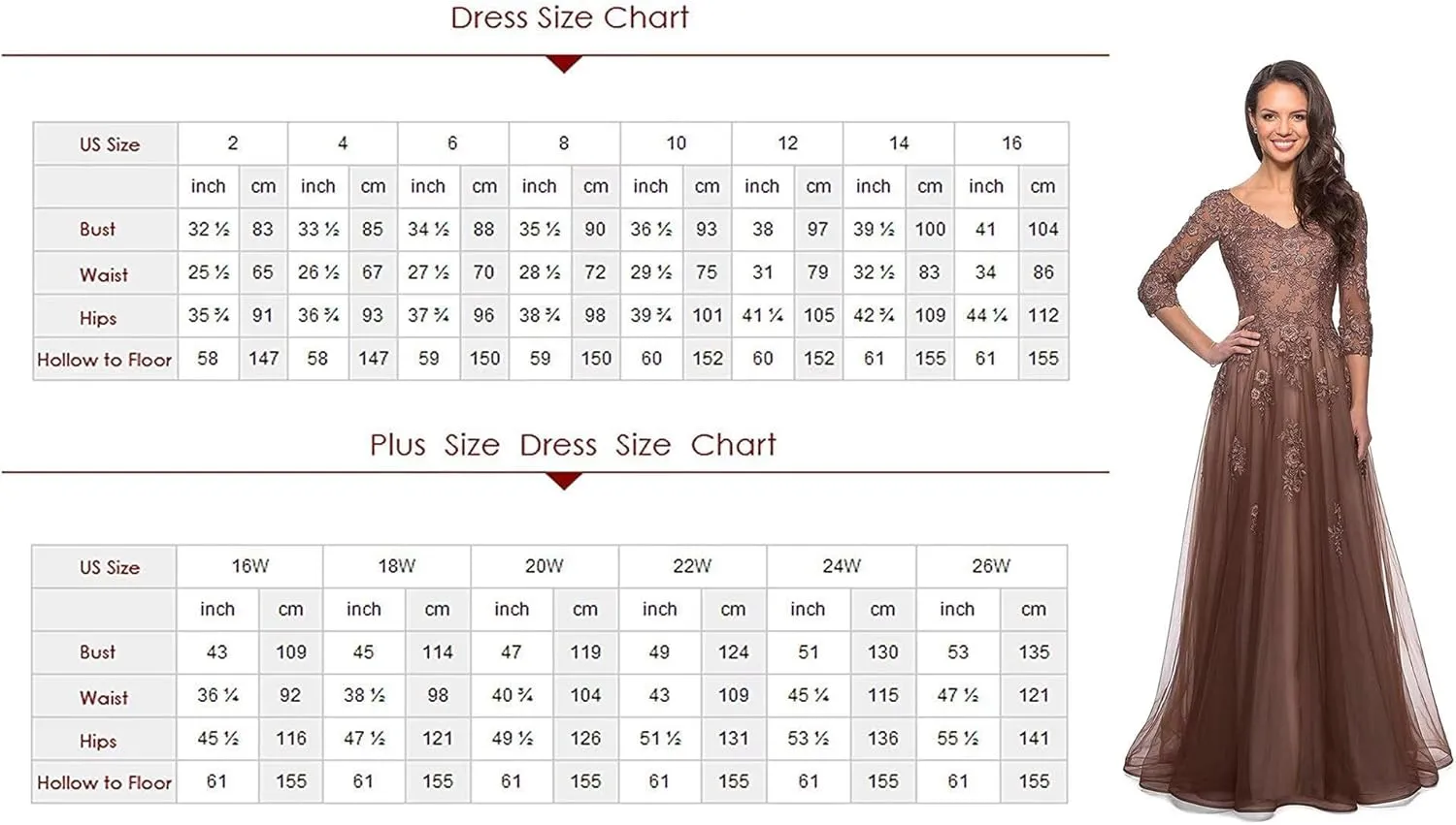 Women's V Neck Mother of Bride Dress 3/4 Sleeve Tulle Long Formal Evening Gowns with Pockets