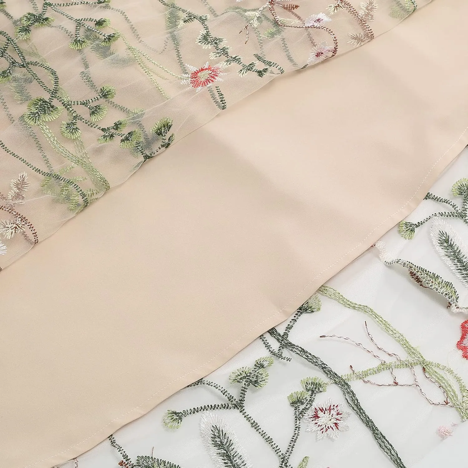 Women's Vintage Embroidery A-line Skirts 1950s Retro Layered Tulle Midi Ruffle Skirts 50s Swing Skirt