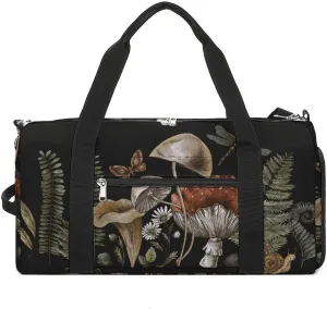 Woodland Treasures Amanita Mushroom Sports Duffel Bag for Men Women with Wet Pocket and Shoe Compartment