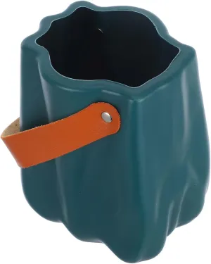 Yardwe Plastic Handbag Shape Flower Container European Vase Planter Easy Clean Tabletop Plant Pot