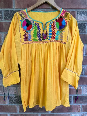 Yellow Blusa con Flores