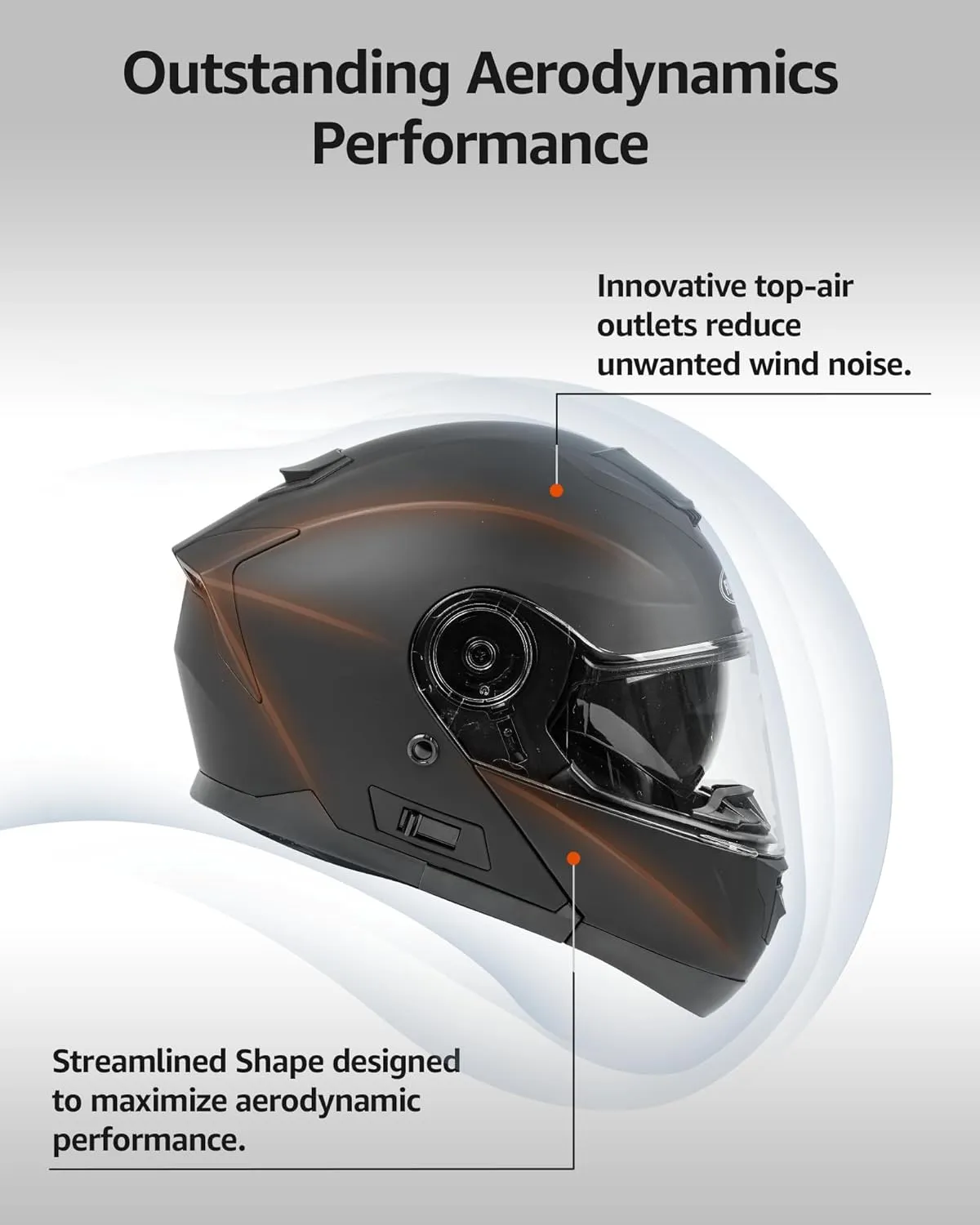 YEMA Modular Motorcycle Helmets, DOT Approved Full Face Motorcycle Helmet with Flip Up Dual Visor, Helmets for Adults Motorcycle Men Women Helmets for Street Scooter ATV E-Bike - YM-926