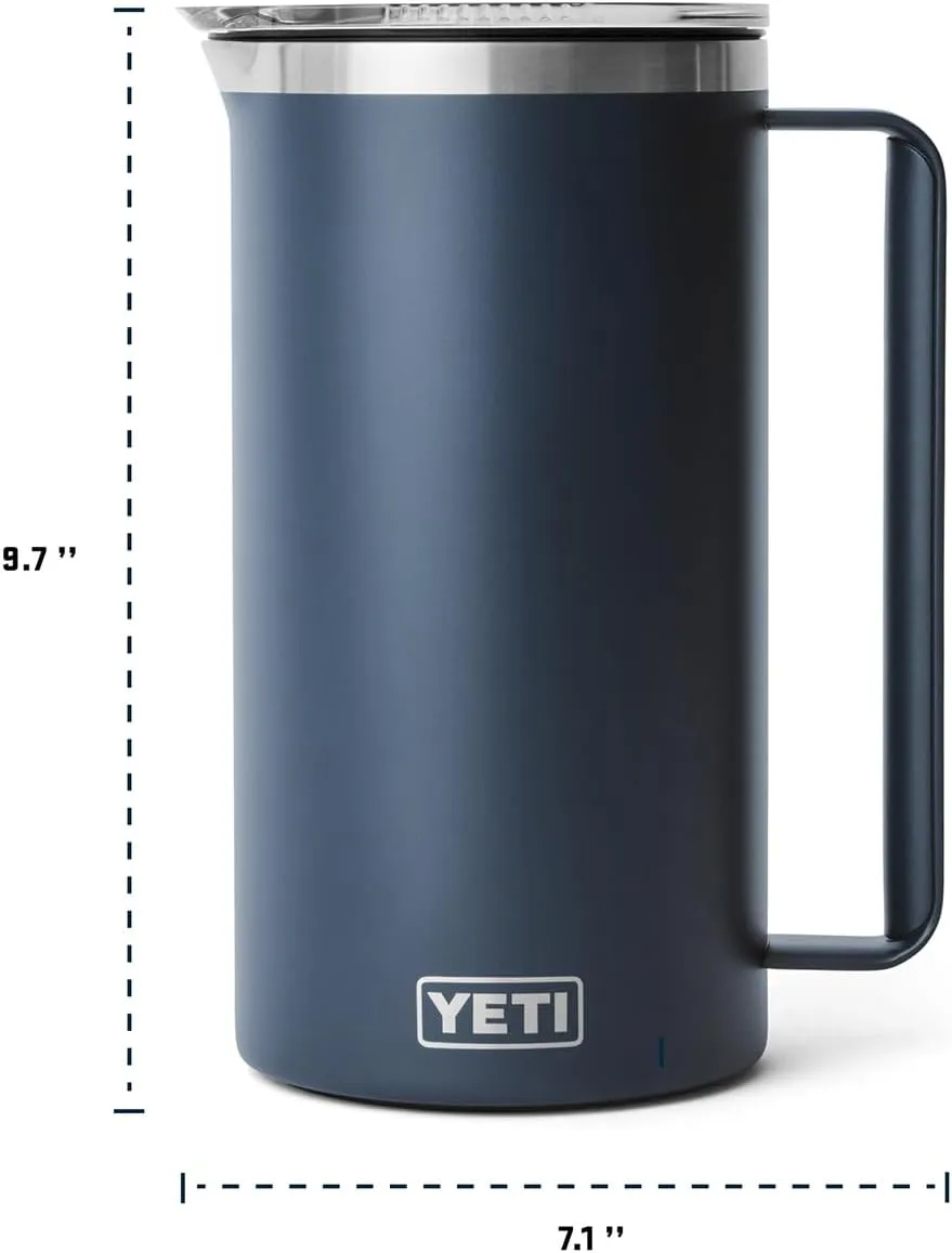 YETI Rambler 64 oz Pitcher, Vacuum Insulated, Stainless Steel with MagSlider Lid, Wild Vine Red