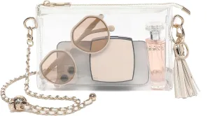 YGR Womens Clear Bag for Stadium Events PVC Small Crossbody Purse for Concert, Party Sports Stadium Approved Present