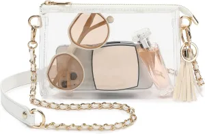 YGR Womens Clear Bag for Stadium Events PVC Small Crossbody Purse for Concert, Party Sports Stadium Approved Present