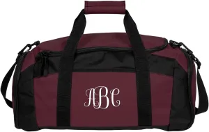 Your Initials Here Custom Monogram: Gym Duffel Bag