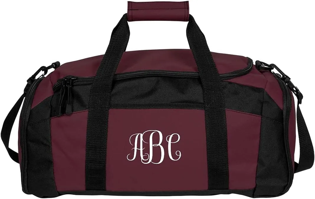 Your Initials Here Custom Monogram: Gym Duffel Bag
