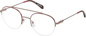 Zadig & Voltaire Women's Casual Round Sunglasses, Shiny Transp.Brown W/Coloured Part, 51/20/135